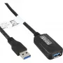 InLine USB3.2 Gen.1 Aktywny kabel repeater Typ A męski / żeński, czarny, 5m