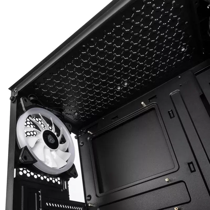 PC Midi Tower Kolink Observatory Lite — Czarny, Szkło Hartowane, ATX/Micro-ITX, 3x120mm Przód, 1x120mm Tył, 190×400×440 mm