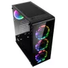 PC Midi Tower Kolink Observatory Lite — Czarny, Szkło Hartowane, ATX/Micro-ITX, 3x120mm Przód, 1x120mm Tył, 190×400×440 mm