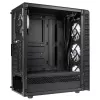 PC Midi Tower Kolink Observatory Lite — Czarny, Szkło Hartowane, ATX/Micro-ITX, 3x120mm Przód, 1x120mm Tył, 190×400×440 mm