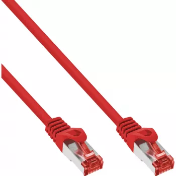 InLine Patch kabel S/FTP PiMF Cat.6 250MHz PVC miedź czerwony 0.5m