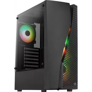 Aerocool WAVEBKV3 Obudowa ATX PC Szkło Hartowane 4xWentylatory RGB Czarna