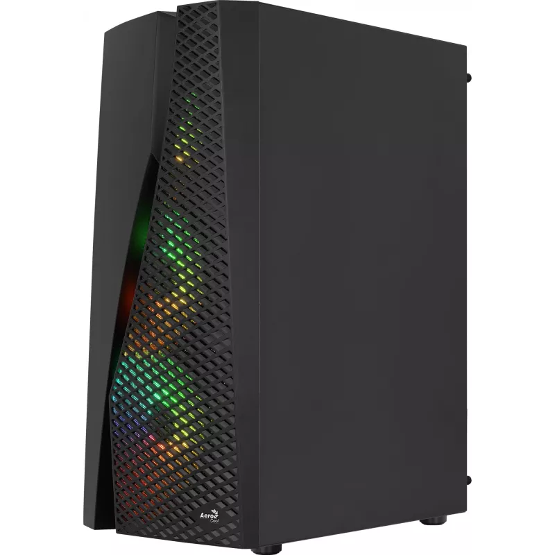 Aerocool WAVEBKV3 Obudowa ATX PC Szkło Hartowane 4xWentylatory RGB Czarna