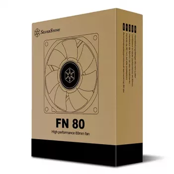 Wentylator Silverstone FN80 8 cm czarny 27.81 cfm 1.86 mmH2O