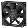 Wentylator Silverstone FN80 8 cm czarny 27.81 cfm 1.86 mmH2O