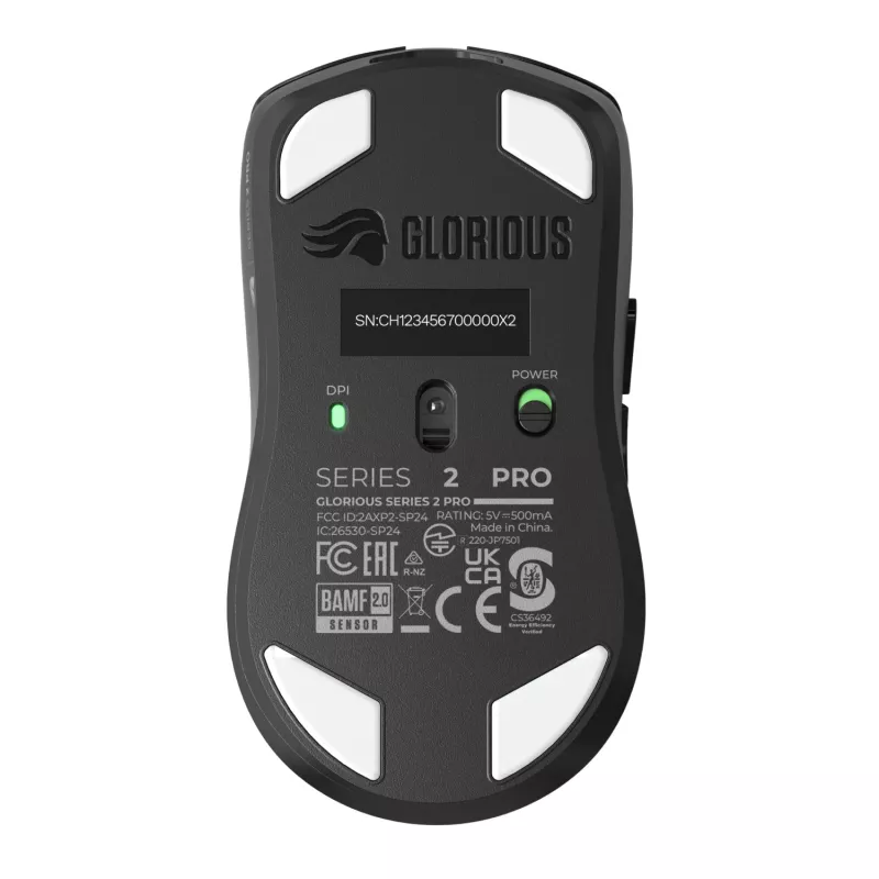 Bezprzewodowa mysz gamingowa GLORIOUS Series 2 PRO (dla praworęcznych) — 26 000 DPI, RF Wireless + USB‑C, 4K/8K Hz, 6 przycisków, czarna