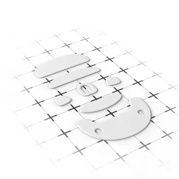 Ślizgacze myszy Endgame Gear OP1 — PTFE 0,8 mm zamienne do myszy OP1, białe