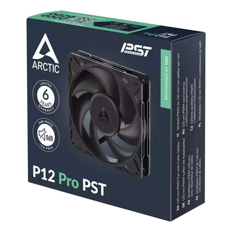 ARCTIC Freezer P12 Pro PST - wentylator PWM 120 mm z rozdzielaczem kabli