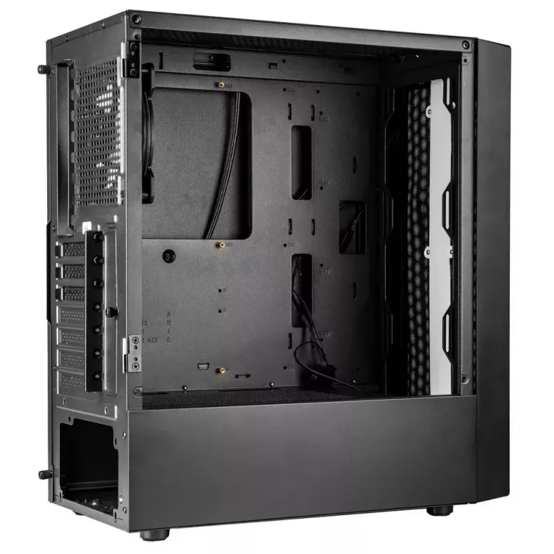 Obudowa PC Kolink Inspire K12 ARGB Midi Tower — Czarna z przezroczystym panelem bocznym, obsługuje ATX/Micro ATX/ITX, 2x3,5 cala + 2x2,5 cala zatoki