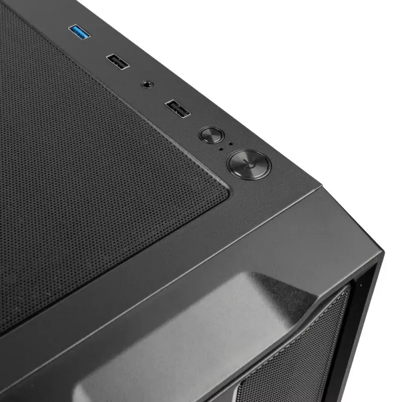 Obudowa PC Kolink Inspire K12 ARGB Midi Tower — Czarna z przezroczystym panelem bocznym, obsługuje ATX/Micro ATX/ITX, 2x3,5 cala + 2x2,5 cala zatoki