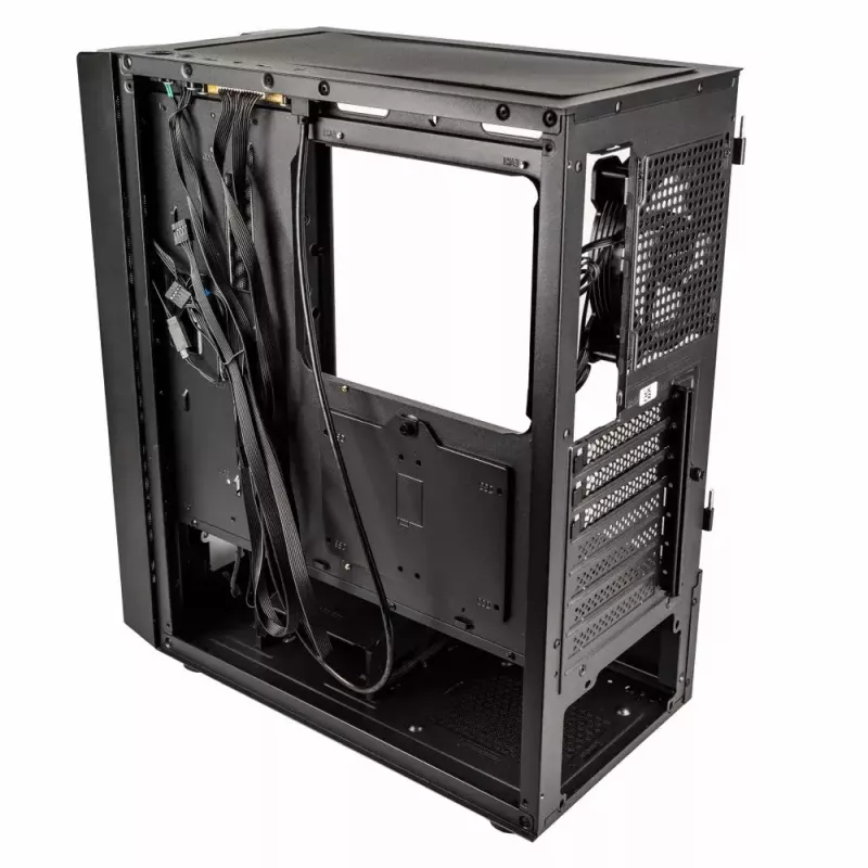 Obudowa PC Kolink Inspire K12 ARGB Midi Tower — Czarna z przezroczystym panelem bocznym, obsługuje ATX/Micro ATX/ITX, 2x3,5 cala + 2x2,5 cala zatoki