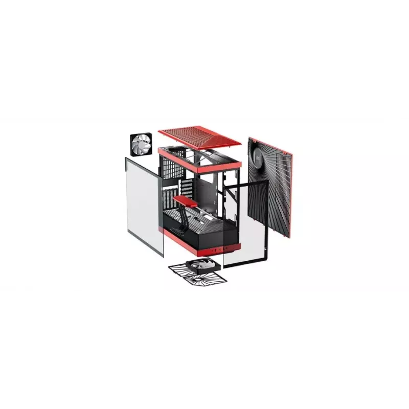 Obudowa PC HYTE Y40 Midi Tower Czarna, Czerwona