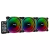 Aerocool ASTRO12PRO zestaw 3 wentylatory PC 12cm LED RGB antywibracyjny pilot zdalnego sterowania