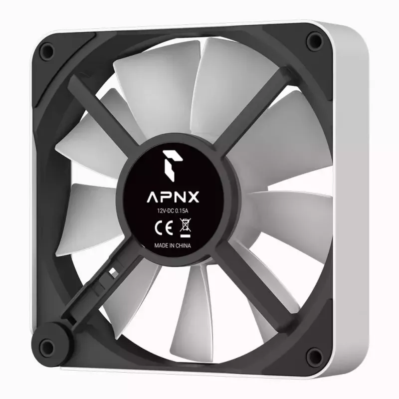 Wentylator APNX FP2-120 PWM ARGB Maksymalny przepływ powietrza 83,87 cfm Biały