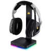CORSAIR Zestaw słuchawkowy - St100 RGB Premium - Ze stojakiem 7.1 Surround - Konfigurowalne podświetlenie RGB