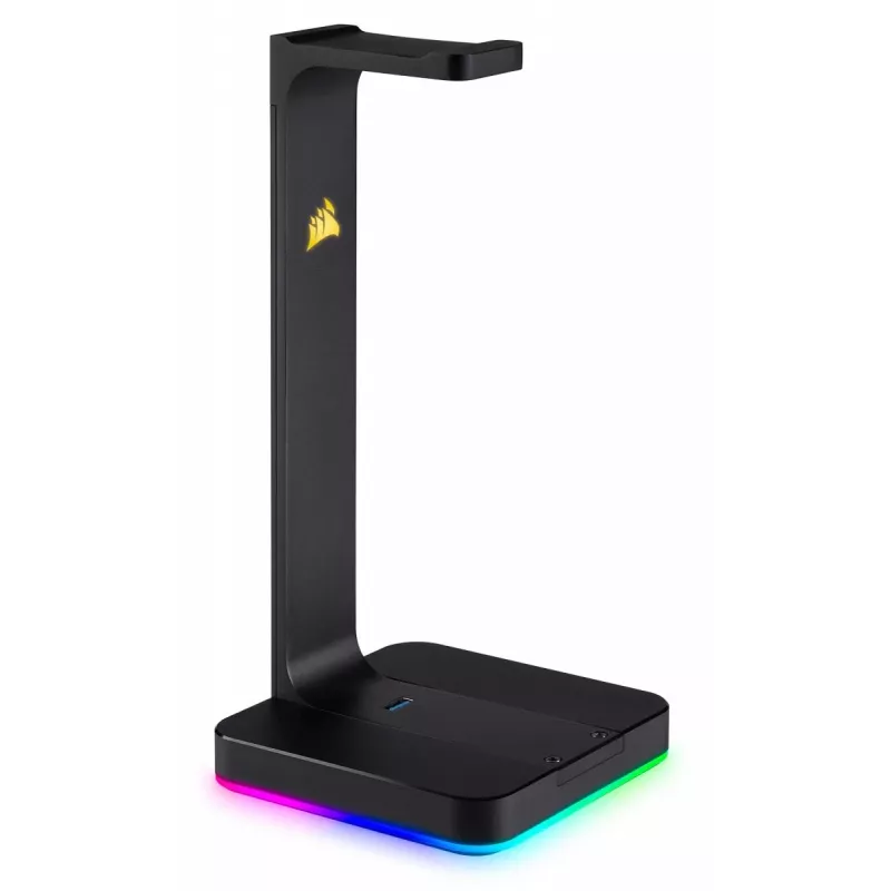CORSAIR Zestaw słuchawkowy - St100 RGB Premium - Ze stojakiem 7.1 Surround - Konfigurowalne podświetlenie RGB