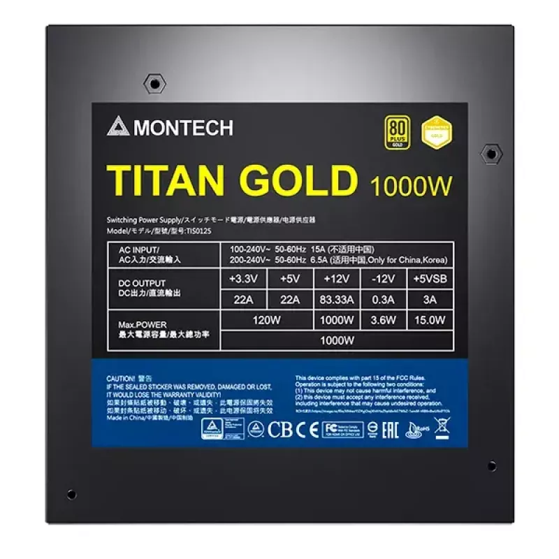 Zasilacz Montech TITAN GOLD 1000W
