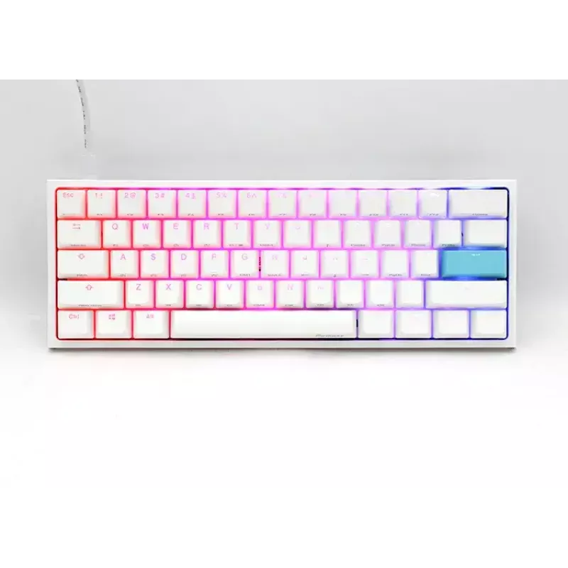 Klawiatura Ducky DKON2061ST USB QWERTY US International biała mini mechaniczna RGB LED