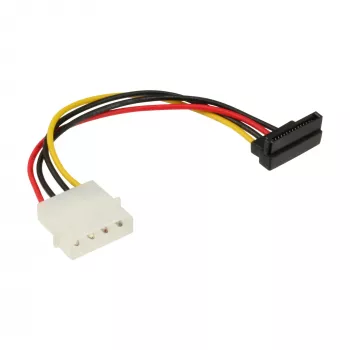 Kabel zasilający InLine SATA, przejściówka, 5,25 cala / 15-pin SATA, 0,15 m, kątowy w dół