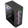 Aerocool PRISMBKV3 PC Case ATX Czarny 4 Fans ARGB Front Side Side Tempered Glass