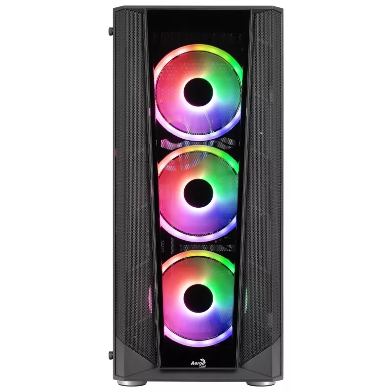 Aerocool PRISMBKV3 PC Case ATX Czarny 4 Fans ARGB Front Side Side Tempered Glass