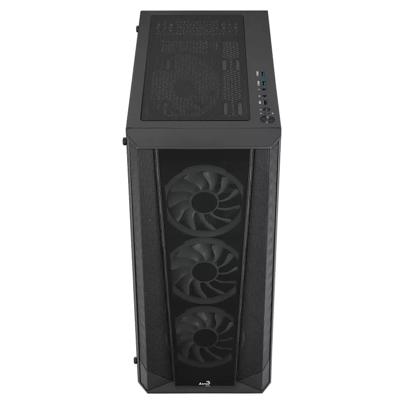 Aerocool PRISMBKV3 PC Case ATX Czarny 4 Fans ARGB Front Side Side Tempered Glass