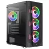 Aerocool PRISMBKV3 PC Case ATX Czarny 4 Fans ARGB Front Side Side Tempered Glass