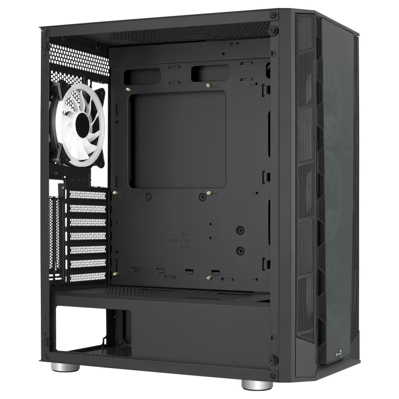 Aerocool PRISMBKV3 PC Case ATX Czarny 4 Fans ARGB Front Side Side Tempered Glass