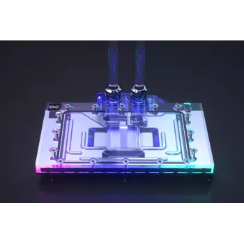 Blok wodny + Tylna płyta Alphacool GPX-N Akryl Aluminium Miedź Czarny 144.3x198.6x35.9mm