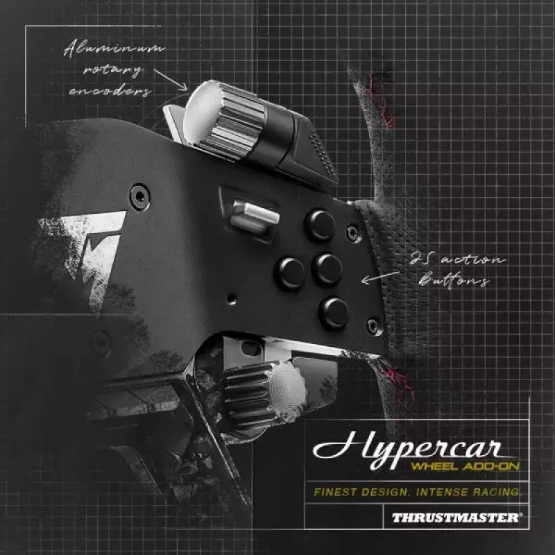 Thrustmaster Hypercar Wheel Add-On Czarny, srebrny kierownica PC, PlayStation 4, PlayStation 5, Xbox, Xbox One
