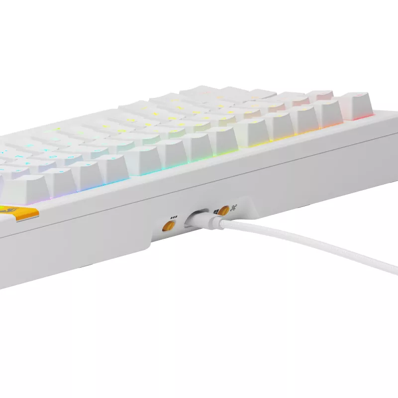 Klawiatura mechaniczna GLORIOUS GMMK 3 HE 75% przewodowa biała układ US