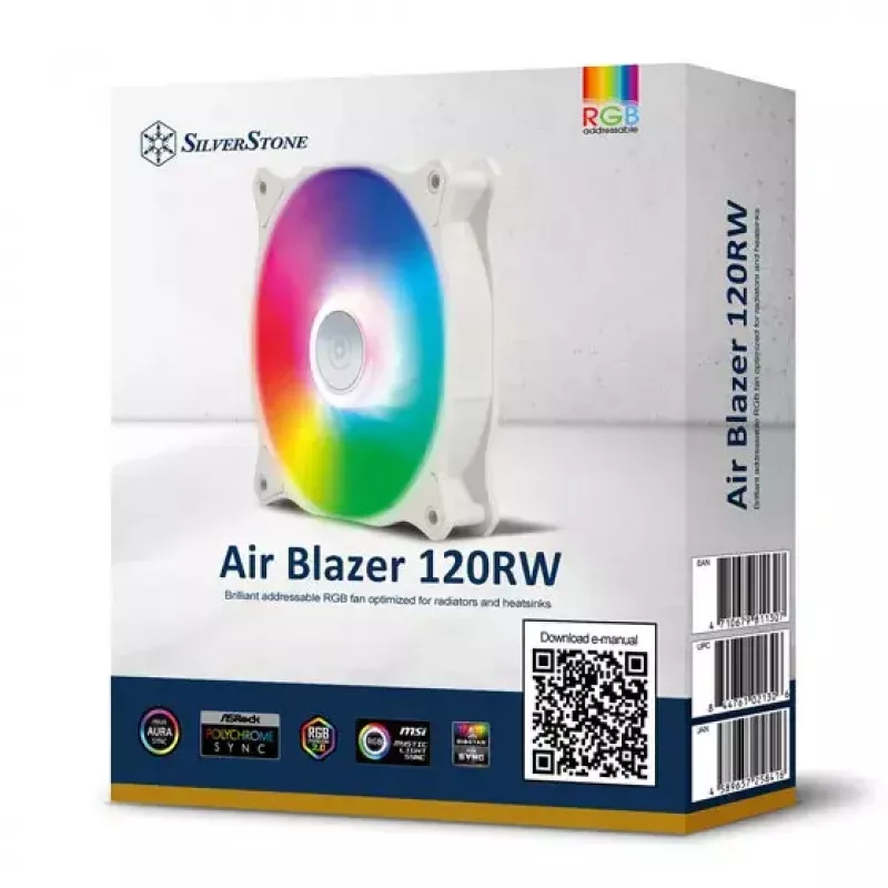 Wentylator Silverstone Air Blazer 120RW 120mm 600-2200 RPM biały