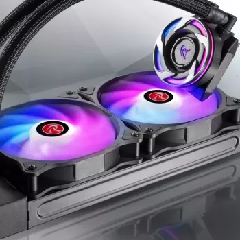 RAIJINTEK EOS 12 RBW ADD 120 mm wentylator PWM z łożyskiem hydraulicznym, 2 szt., czarno-biały