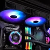 RAIJINTEK EOS 12 RBW ADD 120 mm wentylator PWM z łożyskiem hydraulicznym, 2 szt., czarno-biały