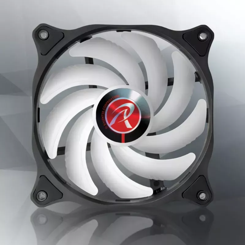 RAIJINTEK EOS 12 RBW ADD 120 mm wentylator PWM z łożyskiem hydraulicznym, 2 szt., czarno-biały