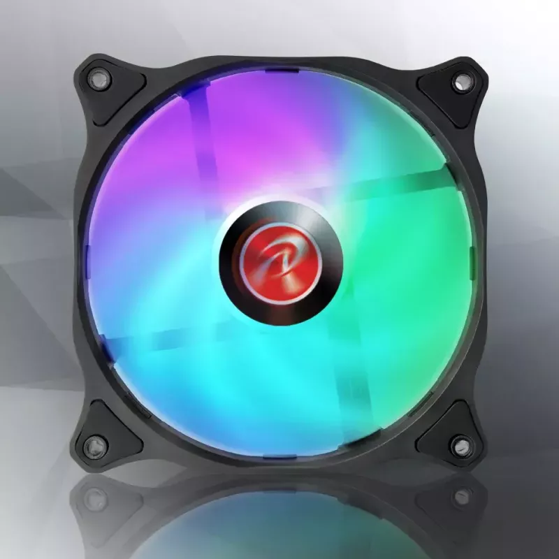 RAIJINTEK EOS 12 RBW ADD 120 mm wentylator PWM z łożyskiem hydraulicznym, 2 szt., czarno-biały