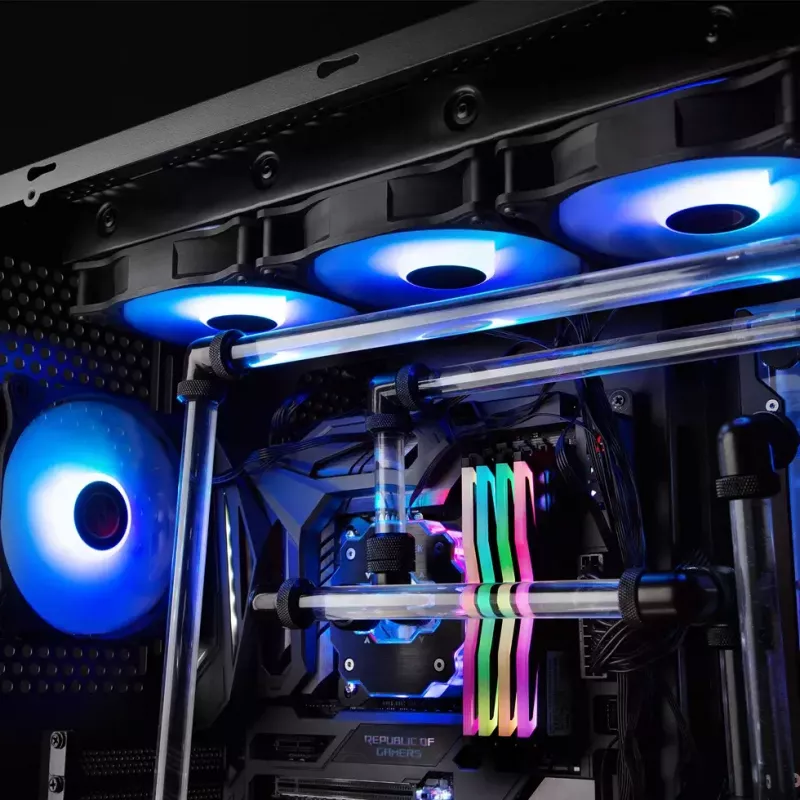 RAIJINTEK EOS 12 RBW ADD 120 mm wentylator PWM z łożyskiem hydraulicznym, 2 szt., czarno-biały