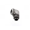 Bitspower BP-BSE90RML mosiężna złączka obrotowa 90° do chłodzenia cieczą PC, gwint G1/4, czarna