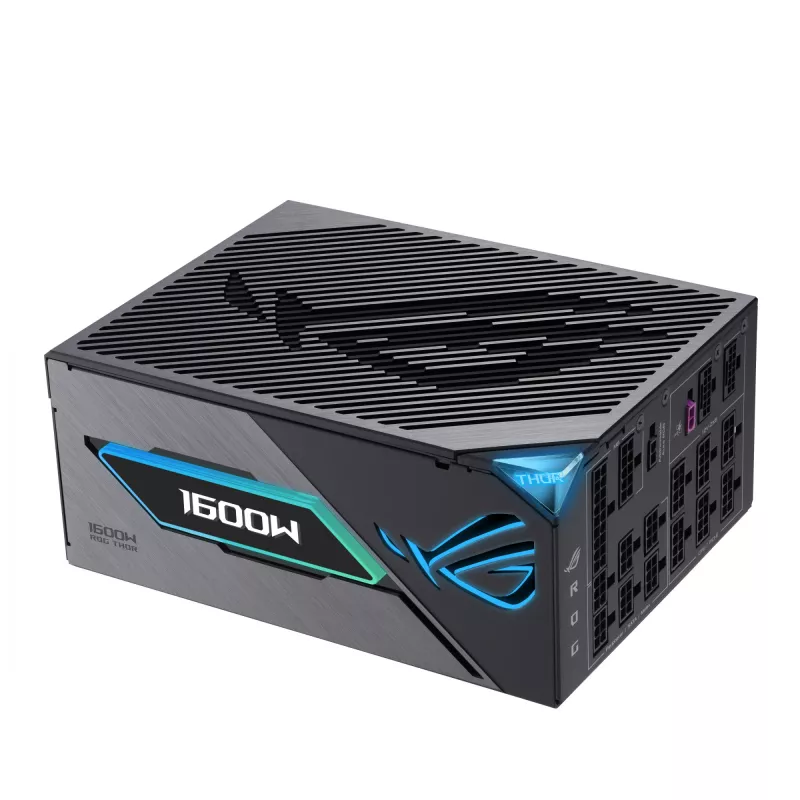 Zasilacz ASUS ROG THOR-1600T3-GAMING 1600 W, 80 PLUS Titanium, ATX 3.1, w pełni modułarny, wyświetlacz OLED