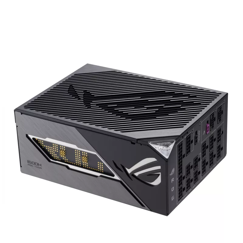 Zasilacz ASUS ROG THOR-1600T3-GAMING 1600 W, 80 PLUS Titanium, ATX 3.1, w pełni modułarny, wyświetlacz OLED