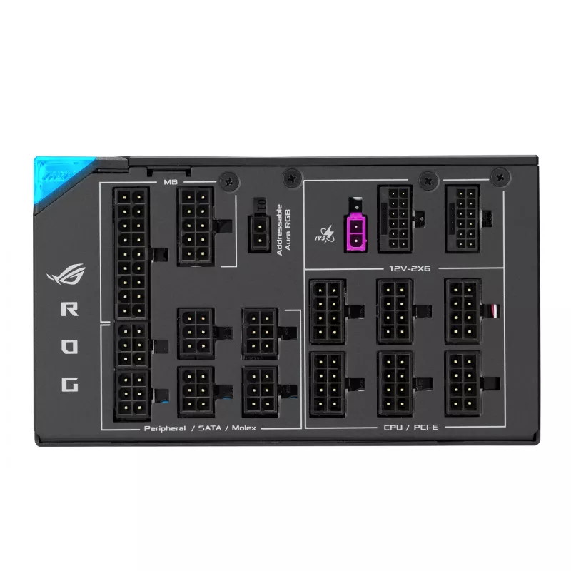 Zasilacz ASUS ROG THOR-1600T3-GAMING 1600 W, 80 PLUS Titanium, ATX 3.1, w pełni modułarny, wyświetlacz OLED