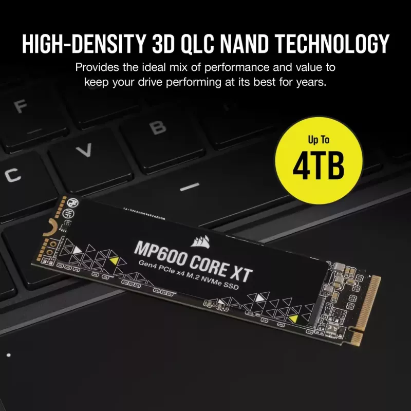 CORSAIR SSD - 4TB - MP600 Core Xt PCI-E 4.0 (gen4) x4 NVMe M.2