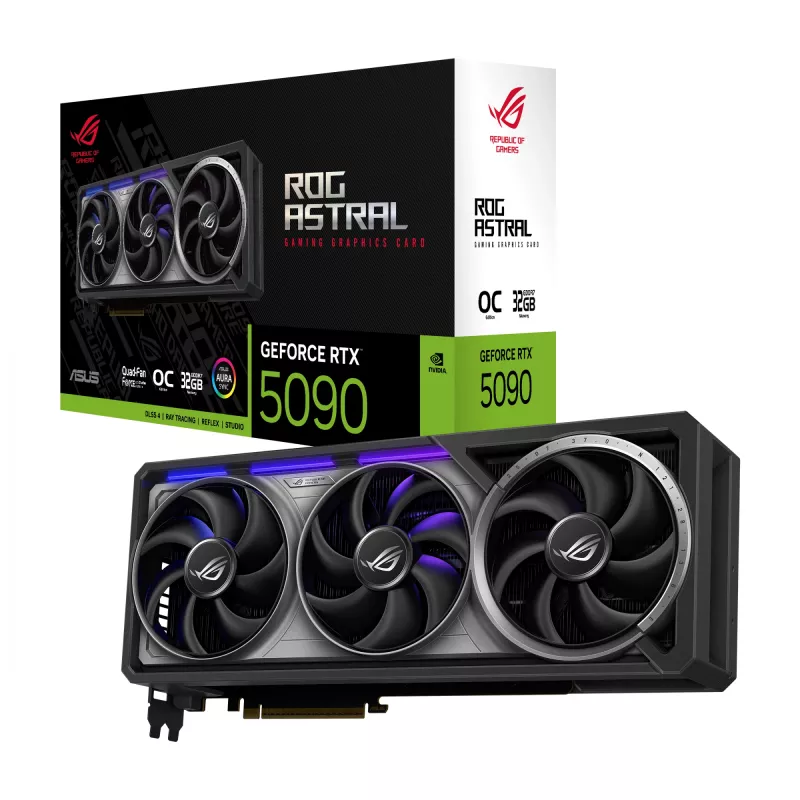 Karta graficzna ASUS GeForce RTX 5090 — 32 GB GDDR7, 512-bit, PCIe 5.0, 4 wentylatory, 357,6×149,3×76 mm