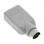 Adapter InLine USB A żeński / PS/2 męski, PS/2 męski, USB A, Beżowy