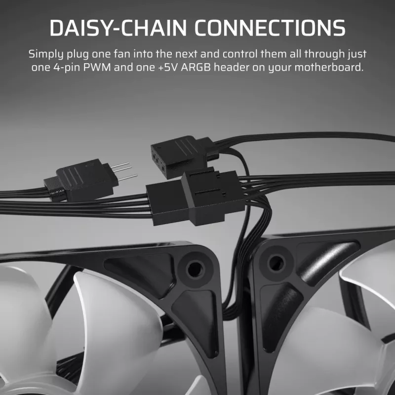 Wentylator CORSAIR ArGB - seria RS ARGB 120, 120 mm, potrójny zestaw