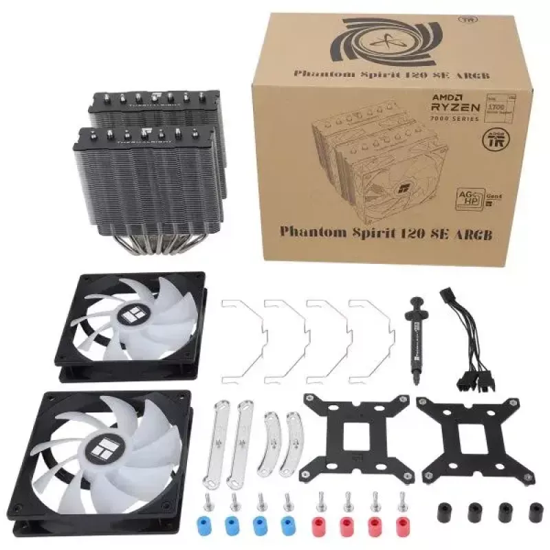 Chłodzenie powietrzne Thermalright Phantom Spirit 120 SE ARGB 12 cm czarne
