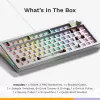 Glorious Gaming GMMK 3 PRO 75% Barebones Wired srebrny - US, 75%, Przewodowa, USB, RGB LED, Srebrna