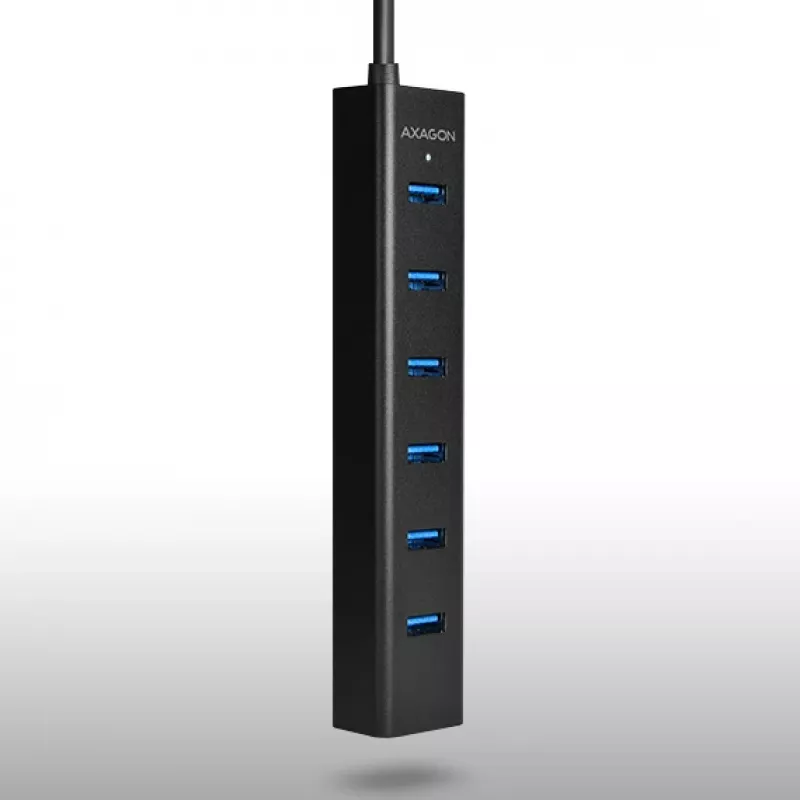 Axagon HUE-SA7BP 7x USB 3.0 ALU CHARGING hub CZARNY z zasilaczem AC