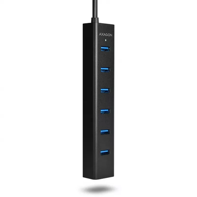 Axagon HUE-SA7BP 7x USB 3.0 ALU CHARGING hub CZARNY z zasilaczem AC