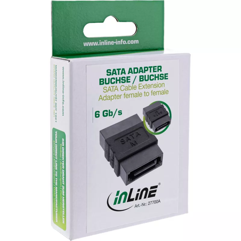 Przedłużacz SATA adapter żeński / żeński InLine 27700A